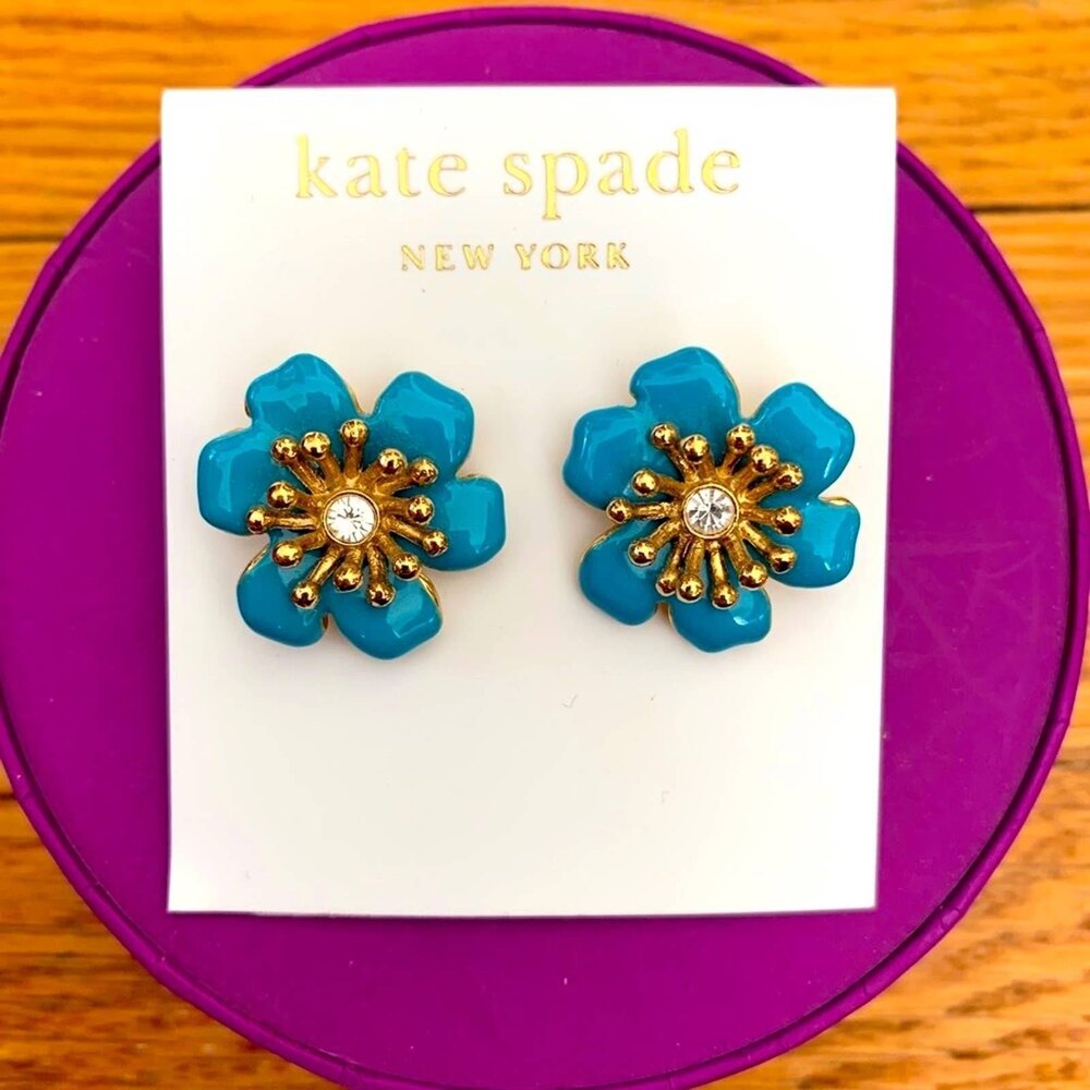 Kate Spade blue flower earrings